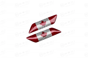 Canada Fender Emblem w/ Flag - Carbon Fiber